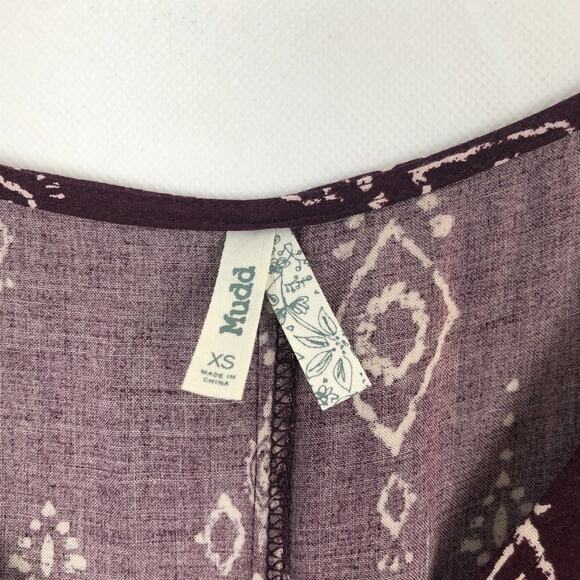 Mudd Cold Shoulder Floral Tie Front Top Size XS - Picture 2 of 11